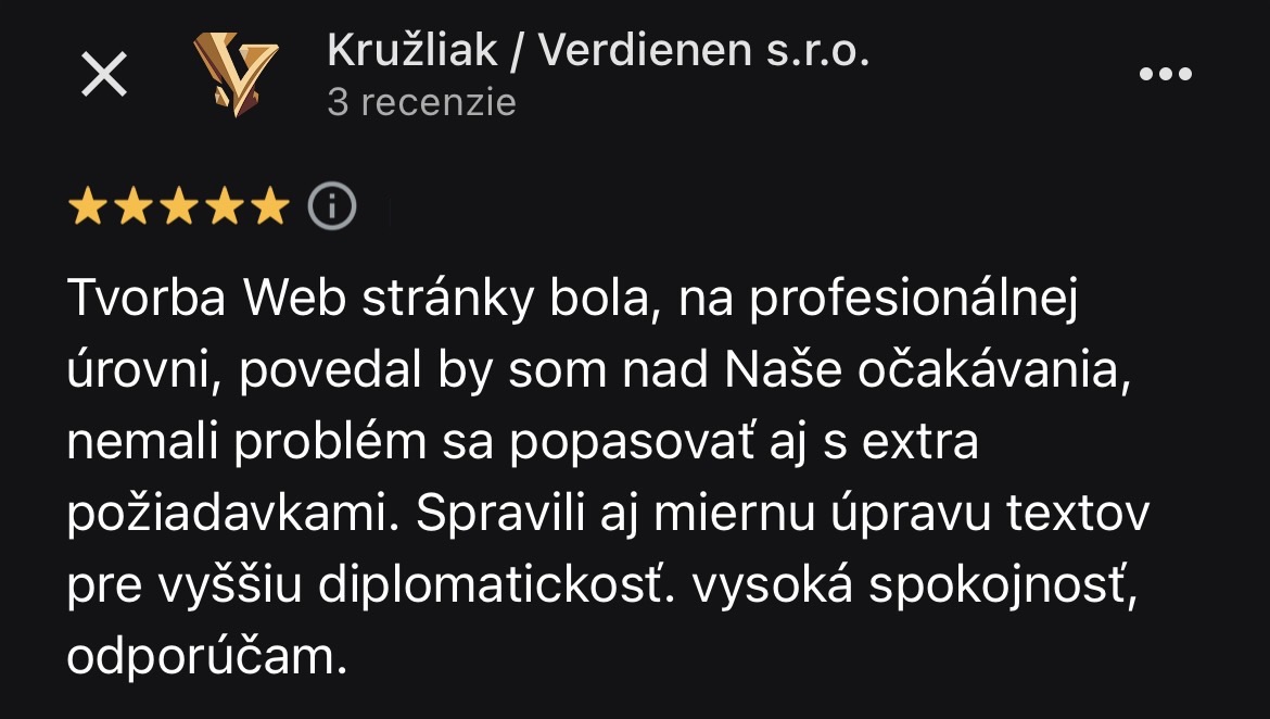 Recenzia — Kružliak / Verdienen s.r.o.